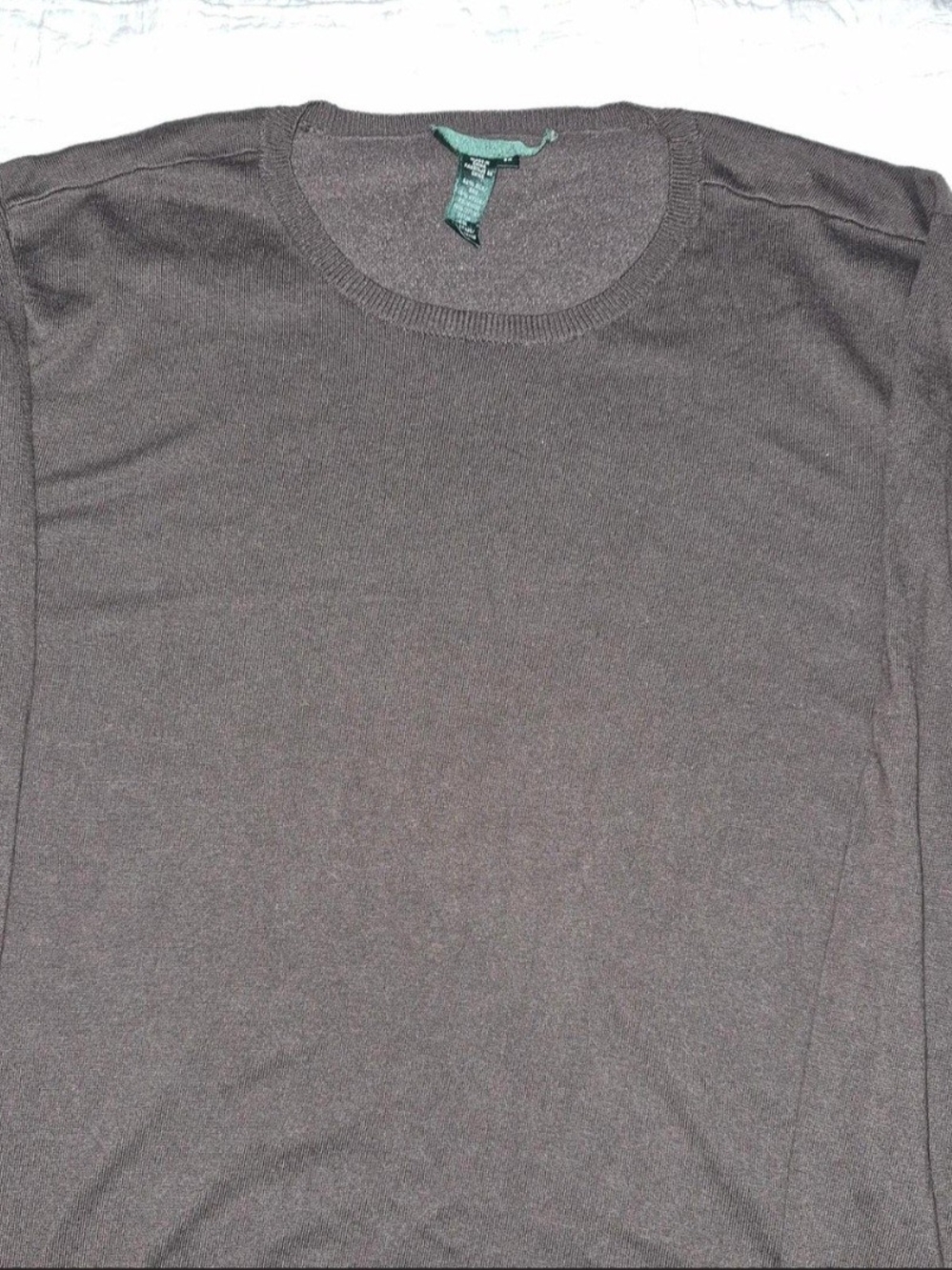 Lauren Ralph Lauren Women's Crew Neck Long Sleeve Shirt in Brown